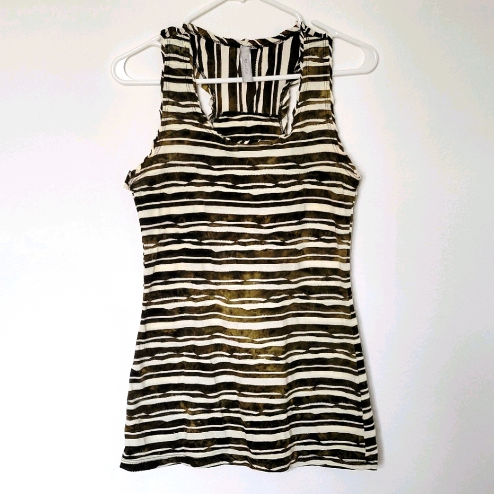 Mind Code Tie Dye Striped Tank Sz Medium